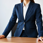 **

"A professional businesswoman in a modest business suit, sitting at a desk in a modern office, fully clothed, appropriate attire, safe for work, perfect anatomy, natural proportions, professional photography, high quality."

**